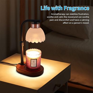 Dimmable Candle Warmer Lamp Adjustable Height Electric Wax Melt Desk Light Home Decor Gift