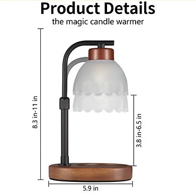 Dimmable Candle Warmer Lamp Adjustable Height Electric Wax Melt Desk Light Home Decor Gift