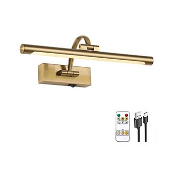 Rechargeable LED Picture Light Wireless Art Gallery Lamp 15.7" Adjustable Arm Dimmable Remote Timer
