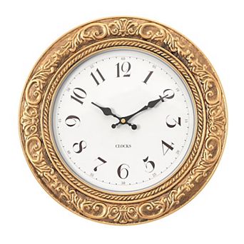 European Vintage Wall Clock 12 Inch Silent Non-Ticking Antique Decorative Clock for Kitchen Bedroom
