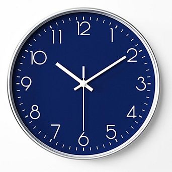 Wall Clock 14 Inch Silent Non-Ticking Modern Large Analog Round Decorative for Living Room Bedroom