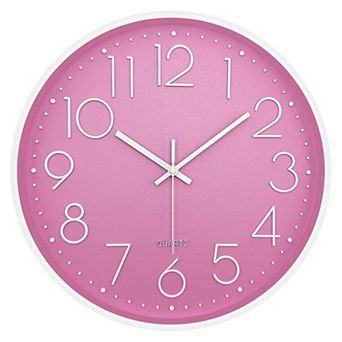 Wall Clock 14 Inch Silent Non-Ticking Modern Large Analog Round Decorative for Living Room Bedroom