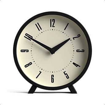 Venus Desk Clock Modern Round Retro Style For Shelf Table Mantel Bedside 14.5cm Quartz Movement