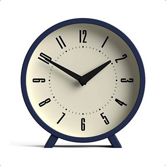 Venus Desk Clock Modern Round Retro Style For Shelf Table Mantel Bedside 14.5cm Quartz Movement