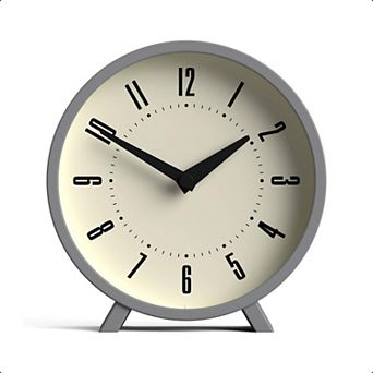 Venus Desk Clock Modern Round Retro Style For Shelf Table Mantel Bedside 14.5cm Quartz Movement