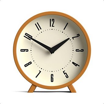 Venus Desk Clock Modern Round Retro Style For Shelf Table Mantel Bedside 14.5cm Quartz Movement