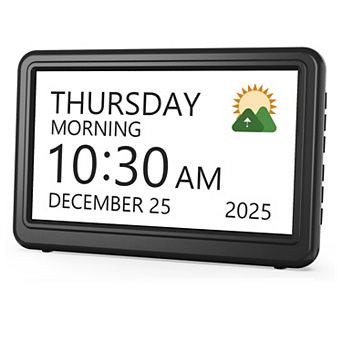 Digital Clock 7" Large Display Calendar 20 Alarms Dimmable Dementia Seniors Clock