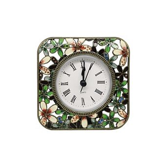 Vintage Metal Mini Table Clock Silent Analog Quartz Decorative Shelf Desk Clock