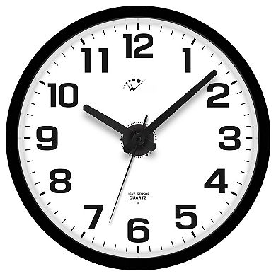 Night Light Wall Clock 12 Inch Silent Non-Ticking Battery Operated Large Numbers Easy Read Bedroom