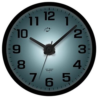 Night Light Wall Clock 12 Inch Silent Non-Ticking Battery Operated Large Numbers Easy Read Bedroom