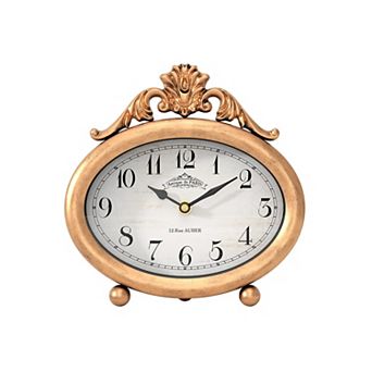 Vintage Table Clock Rustic Antique Style Mantel Desk Shelf Decor Farmhouse Living Room Bedroom 7.87"