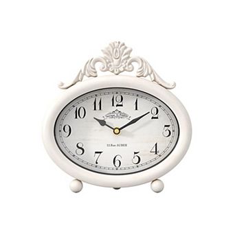 Vintage Table Clock Rustic Antique Style Mantel Desk Shelf Decor Farmhouse Living Room Bedroom 7.87"