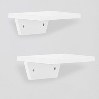 Small Floating Shelves Wall Mounted Pine Wood 8x6 Inch 2 Pack for Bedroom Living Room Kitchen