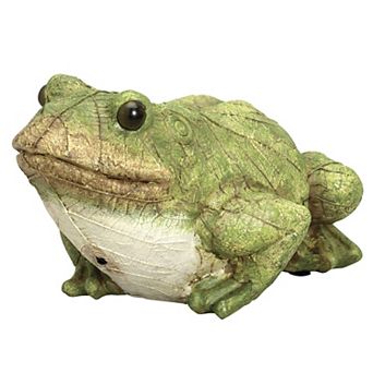 Frog Motion Sensor Garden Statue Solar LED Light Weather Resistant Outdoor Decor 4.5" x 8.5"