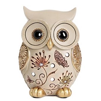 Owl Statue Home Decor Vintage Figurine Bird Sculpture Bookshelf Office Table Gift