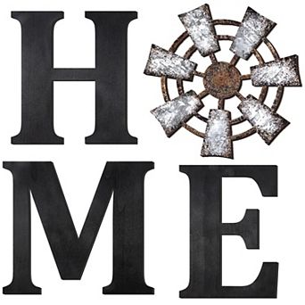 Windmill Wall Decor Wooden Home Letters Rustic Farmhouse Hanging Wood Sign For Living Room Kitchen