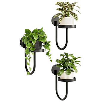 Wall-Mounted Plant Hanger Indoor Window Shelf 3 pc Space-Saving Decor