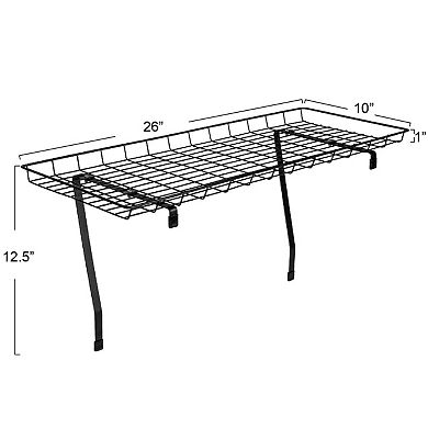 Rear Over Washer Dryer Storage Shelf Laundry Room Organizer Metal Wire 10"x26.5"
