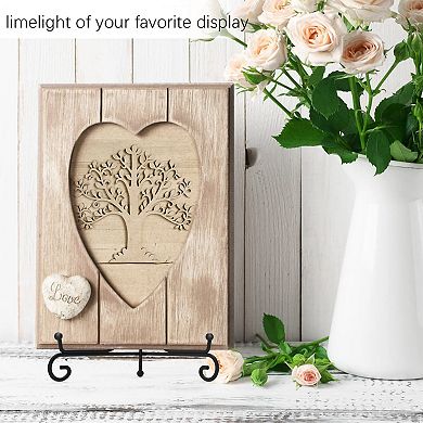 Iron Display Stand 10 Pack 10 Inch Foldable Plate Picture Photo Easel Holder Frame Artwork Book