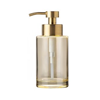 Foaming Soap Dispenser 12oz Thick Glass Stainless Steel Pump Bathroom Kitchen