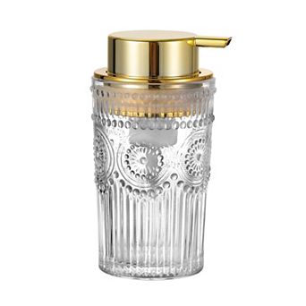 Foaming Hand Soap Dispenser Glass Refillable Foam Pump Bottle for Bathroom Kitchen