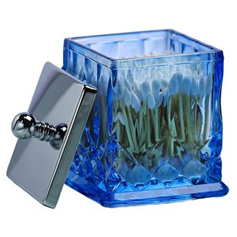 Qtip Holder Glass Jars With Lids 15oz Bathroom Organization Cotton Rounds Storage Thick