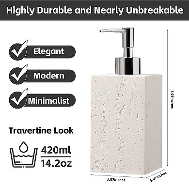 Soap Dispenser 420ml 14oz 2pcs Luxurious Hand Dish Lotion Bottle Rustproof Pump Bathroom Kitchen