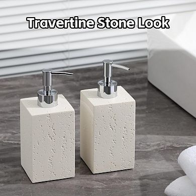 Soap Dispenser 420ml 14oz 2pcs Luxurious Hand Dish Lotion Bottle Rustproof Pump Bathroom Kitchen
