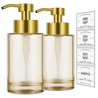 Glass Soap Dispenser With Stainless Steel Pump 12oz Hand Liquid Thick For Bathroom Kitchen