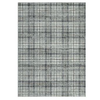 Fashionwu Vintage Distressed Plaid Pattern Rug For Bedroom Apartment Soft Carpet Christmas Decor