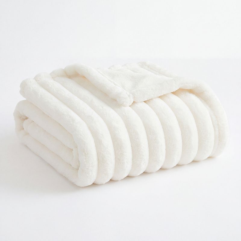 Bedsure Super Soft Fleece Blanket, White