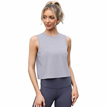 Women's Cropped Sleeveless Athletic Tank Top