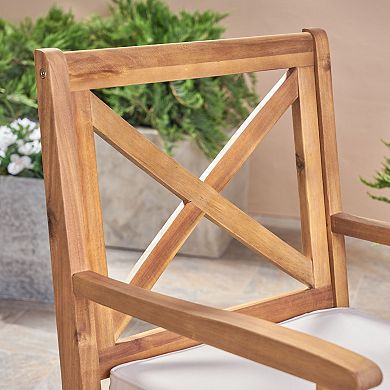 Perla Dining Chair, 2pcs With 2 Cushions, For Backyard, Poolside, Garden