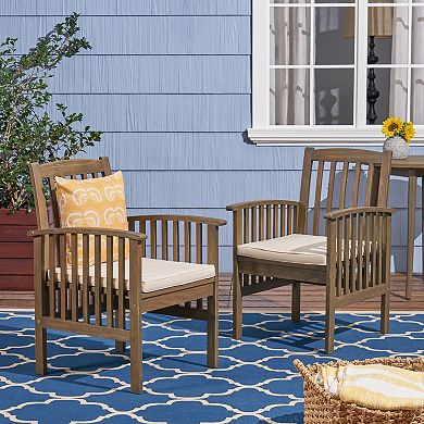 Casa Acacia Dining Chair, 2pcs With 2 Cushions