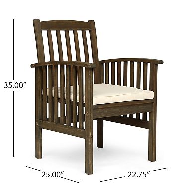 Casa Acacia Dining Chair, 2pcs With 2 Cushions