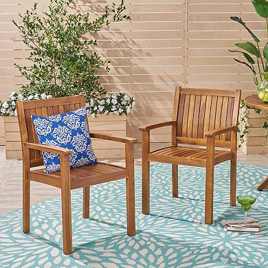 Wilson Outdoor Dining Chair, 2 Pieces Patio Armchairs