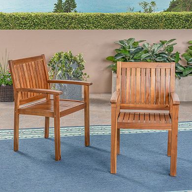Wilson Outdoor Dining Chair, 2 Pieces Patio Armchairs