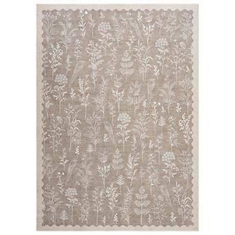 lxt-Washable Rug for Living Room Floral Bedroom Area Rug Non-Slip Dining Table Mat Area Rug Carpet
