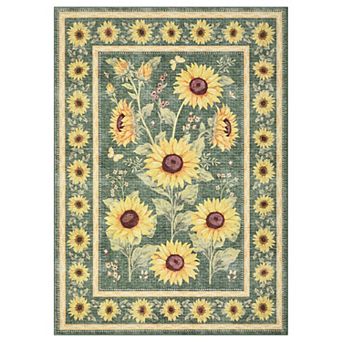 lxt-Vintage Area Rug Washable Taupe Rug Boho Distressed Retro Carpet for Living Room