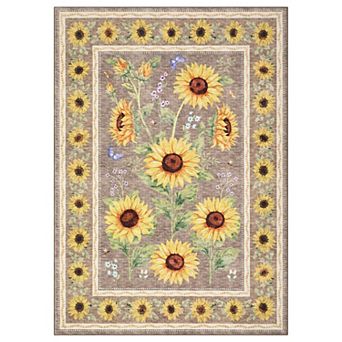 Vintage Area Rug Indoor Washable Taupe Rug Boho Distressed Retro Carpet for Living Room Non Slip Ind