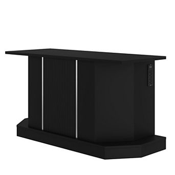 Modern Storage Cabinet With Fish Tank Stand Power Outlet