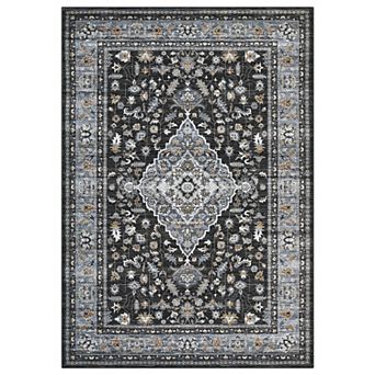 Fashionwu Vintage Indoor Area Rug Washable Low Pile Non Slip Soft Carpet For Bedroom Farmhouses