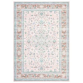 Fashionwu Vintage Indoor Area Rug Washable Low Pile Non Slip Soft Carpet For Bedroom Farmhouses