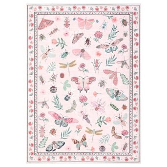 Fashionwu Butterfly And Insect Prints Area Rug Modern Washable Non Slip Home Decor For Living Rooms
