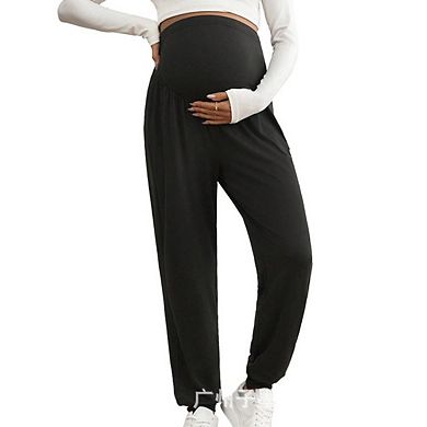 Women's Casual Loose Fitting Maternity Pants Adjustable Supportive Sports Pants