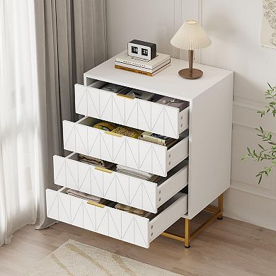 4 Drawer Fabric Dresser Organizer Chest, Small Storage for Bedroom, Closet