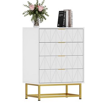4 Drawer Fabric Dresser Organizer Chest, Small Storage for Bedroom, Closet