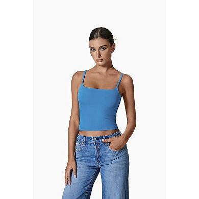 Avidlove Tank Tops for Women Square Neck Spaghetti Strap Double Lined Y2K Going Out Camisole Top