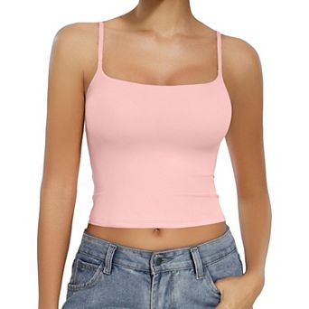 Avidlove Tank Tops for Women Square Neck Spaghetti Strap Double Lined Y2K Going Out Camisole Top