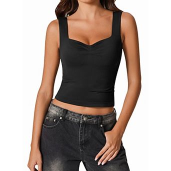 Avidlove Tank Top for Women Going Out Tops Square Neck Double Lined YK Cami Crop Cute Camisole
